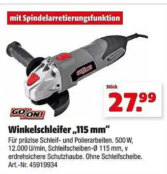 Hagebau Go on! winkelschleifer 115 mm Angebot