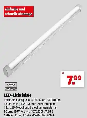 Hagebau Casaya led-lichtleiste Angebot