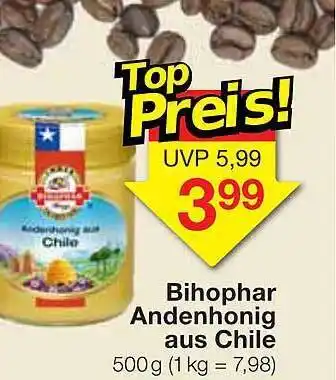 Jawoll Bihophar andenhonig aus chile Angebot