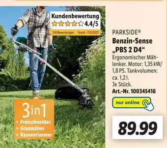 Lidl Parkside benzin-sense „pbs 2 d4” Angebot