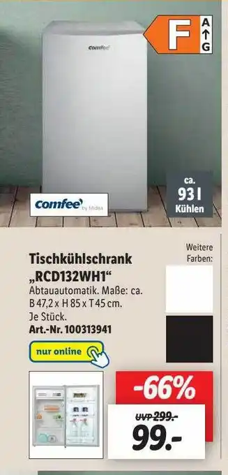 Lidl Tischkühlschrank „rcd132wh1” Angebot