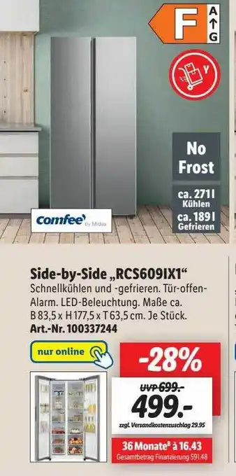 Lidl Side-by-side „rcs609ix1” Angebot