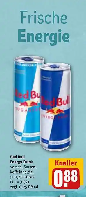 REWE Kaufpark Red bull energy drink Angebot