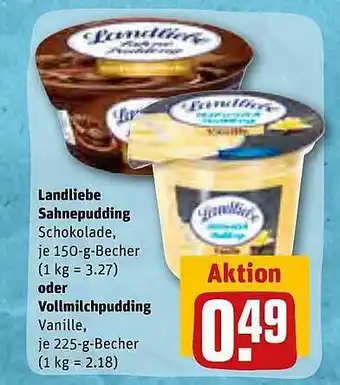 REWE Kaufpark Landliebe sahnepudding oder vollmilchpudding Angebot