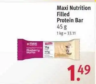 Rossmann Maxi nutrition filled protein bar Angebot