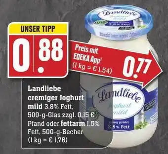 Scheck-in-Center Landliebe cremiger joghurt mild oder fettarm Angebot