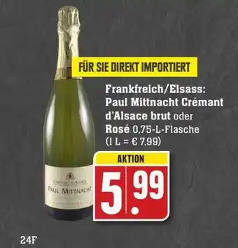 Scheck-in-Center Paul mittnacht crémant d'alsace brut oder rosé Angebot