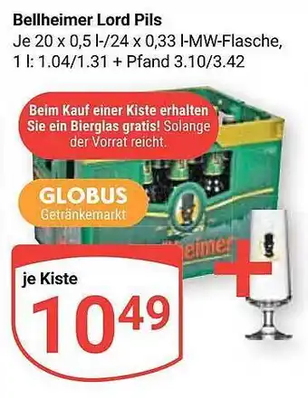 Globus Bellheimer lord pils Angebot