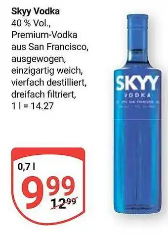 Globus Skyy vodka Angebot