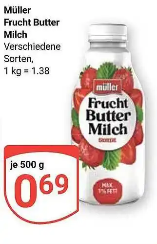 Globus Müller frucht butter milch Angebot