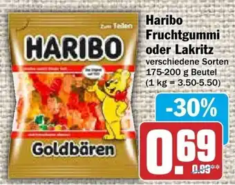 dodenhof Haribo Fruchtgummi oder Lakritz 175-200 g Beutel Angebot