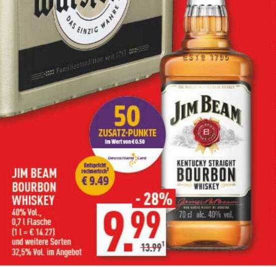 Jim beam bourbon whiskey Angebot bei Marktkauf