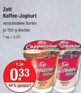 V Markt Zott kaffee-joghurt Angebot