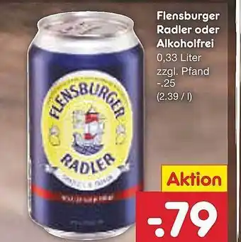 Netto Marken-Discount Flensburger radler oder alkoholfrei Angebot