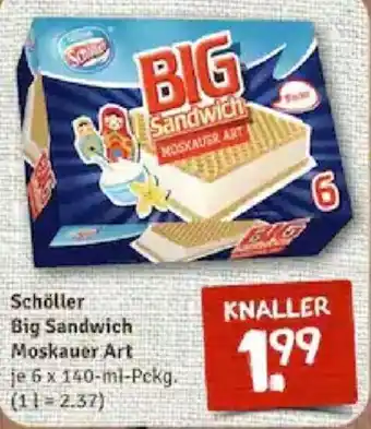 nahkauf Schöller Big Sandwich Moskauer Art 6x140 ml Pckg. Angebot