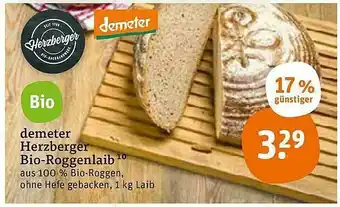 tegut Demeter Herzberger Bio-roggenlaib 1kg Angebot