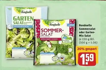 REWE Bonduelle Sommersalat Oder Garten-mix Salat 150g Angebot