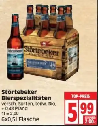 Elli Markt Störtebeker Bierspezialitäten 6 x 0,5 l Flasche Angebot