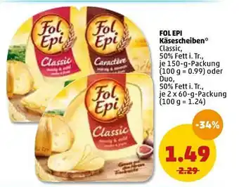 PENNY Fol Epi Käsescheiben 150g oder Duo 2x60g Angebot