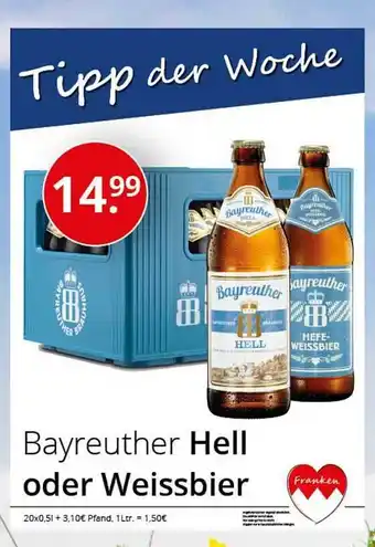 Sagasser Bayreuther hell oder weissbier Angebot