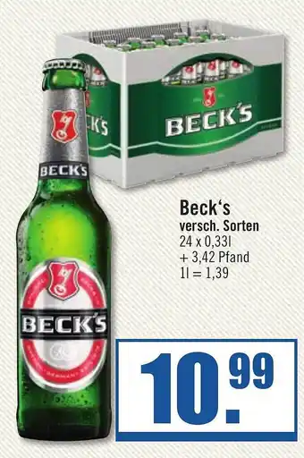 Zisch Beck's Angebot