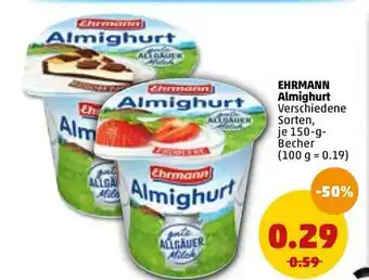 PENNY Ehrmann Almighurt 150g Becher Angebot