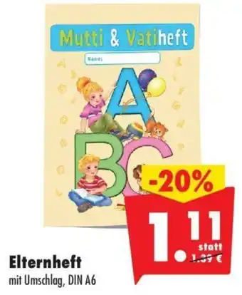 Mäc Geiz Elternheft mit Umschlag, DIN A6 Angebot