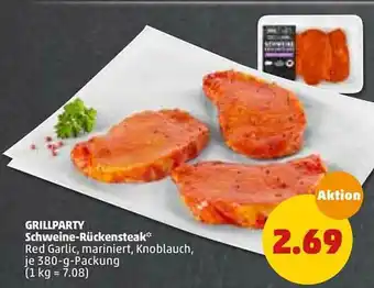 PENNY Grillparty Schweine-rückensteak 380g Angebot