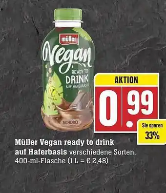 Edeka Müller vegan ready to drink auf haferbasis Angebot