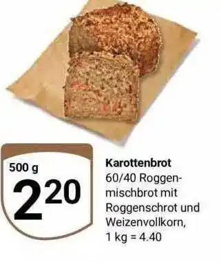 Globus Karottenbrot Angebot