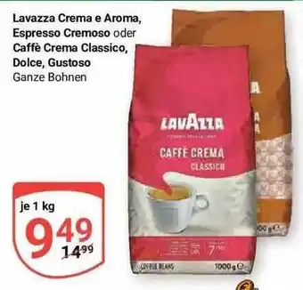 Globus Lavazza crema e aroma, espresso cremoso oder caffè crema classico, dolce, gustoso Angebot