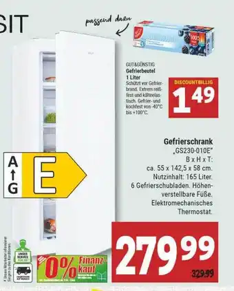 Marktkauf Gefrierschrank Angebot