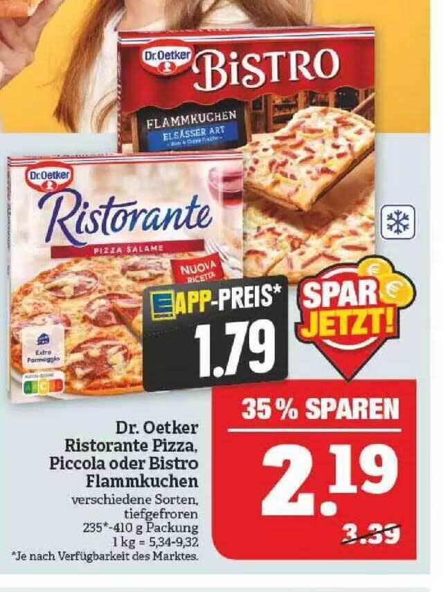 Dr. oetker ristorante pizza, piccola oder bistro flammkuchen Angebot