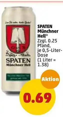 PENNY Spaten Münchner Hell 0,5L Angebot