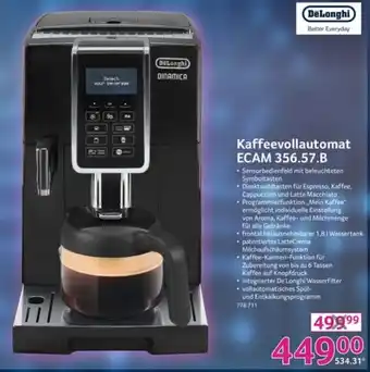 Selgros DēLonghi Kaffeevollautomat ECAM 356.57.B Angebot