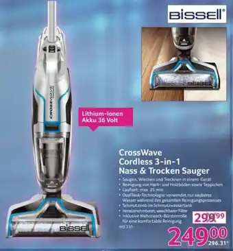 Selgros Bissell CrossWave Cordless 3in1 Nass & Trocken Sauger Angebot