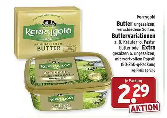 Wasgau Kerrygold butter, buttervariationen oder extra Angebot