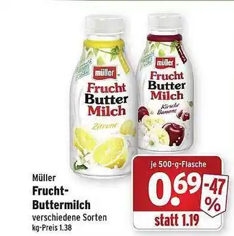 Wasgau Müller frucht-buttermilch Angebot