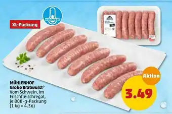 PENNY Mühlenhof Grobe Bratwurst 800g Angebot