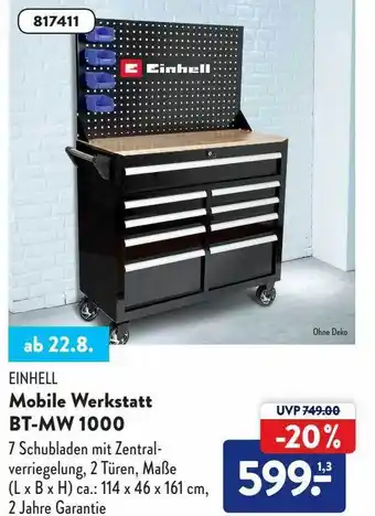 Aldi Nord Einhell mobile werkstatt bt-mw1000 Angebot