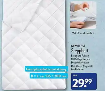 Aldi Nord Novitesse steppbett Angebot