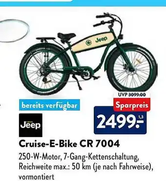 Aldi Nord Jeep cruise-e-bike cr7004 Angebot