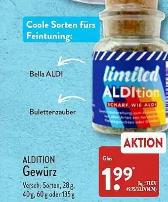 Aldi Nord Aldition gewürz Angebot