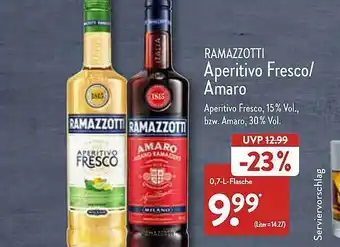 Aldi Nord Ramazzotti aperitivo fresco oder amaro Angebot