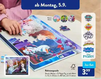 Aldi Süd Rahmenpuzzle Angebot