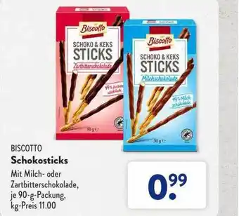 Aldi Süd Schokosticks biscotto Angebot