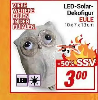 CENTERSHOP Led-solar dekofigur eule Angebot