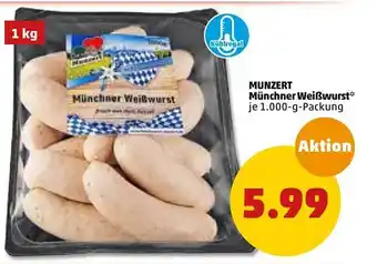 PENNY Munzert Münchner Weißwurst 1.000g Angebot