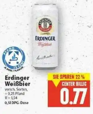 E-Center Erdinger weißbier Angebot