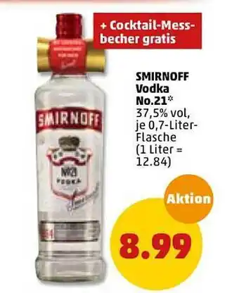 PENNY Smirnoff Vodka No.21 0,7L Angebot